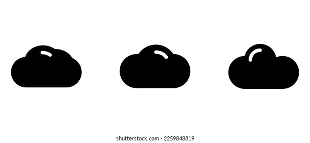 cloud icon or logo isolated sign symbol vector illustration - high quality black style vector icons