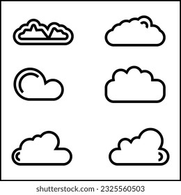 cloud icon or logo isolated sign symbol vector illustration - Collection of high quality black style vector icons