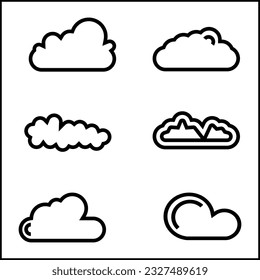 cloud icon or logo isolated sign symbol vector illustration - Collection of high quality black style vector icons