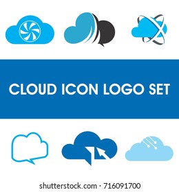 cloud icon logo set