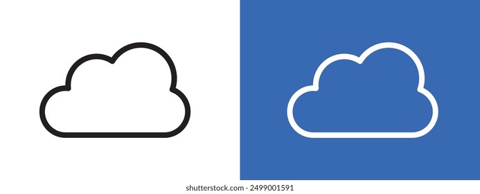 Cloud icon logo sign set vector outline
