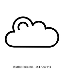 Cloud icon in minimalist style