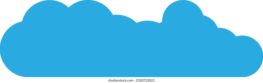 Cloud Icon. Multicolored weather icon on white background. Vector illustration. 