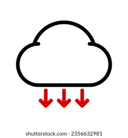 Icono de nube. señal de red para concepto móvil y diseño web. ilustración vectorial