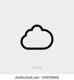 Cloud icon. New trendy cloud vector illustration symbol.