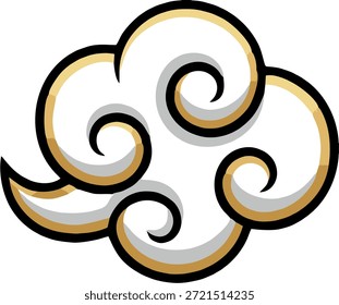 Icono de la nube en el fondo blanco PNG