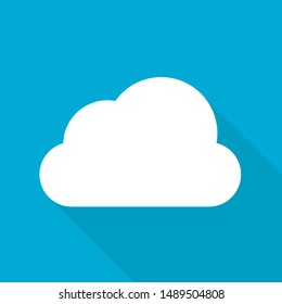 cloud icon on blue background. vector illustration 