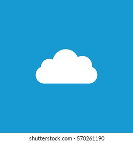 cloud icon on blue background to use in web and mobile UI