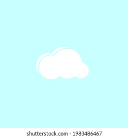 Cloud icon on sky background