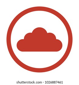 cloud icon on white background. Vector illustration