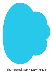 Cloud icon on a white background. Isolated cloud symbol with flat style.