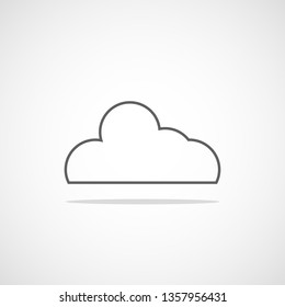 cloud icon on white background