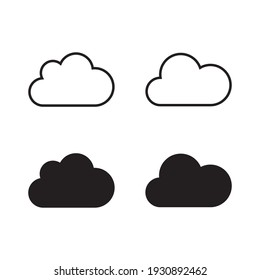 Cloud Icon On White Background