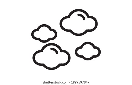 Cloud icon in on white background vector image