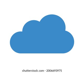 Cloud-Symbol auf weißem Hintergrund