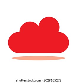 cloud icon on a white background. Flat design style. EPS 10 vector.
