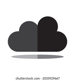 cloud icon on a white background. Flat design style. EPS 10 vector.