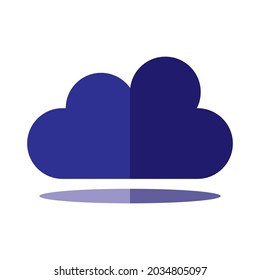 cloud icon on a white background. Flat design style. EPS 10 vector.