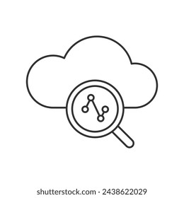 Cloud icon on white background