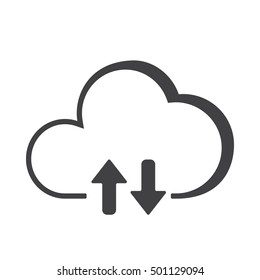 Cloud icon on the white background