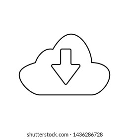 Cloud icon. Online hosting sign