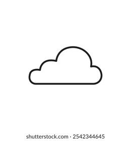 Cloud icon outline collection or set in black and white
