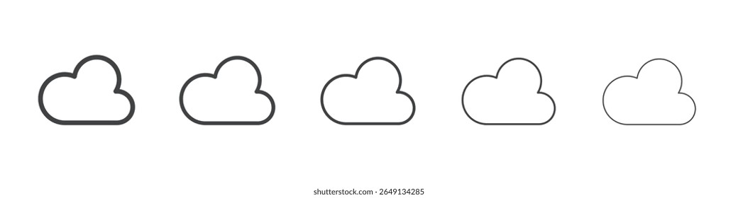 Cloud icon outline ilustration vector symbol