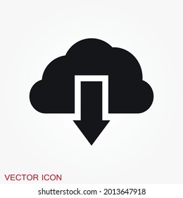 Cloud icon, outline and solid vector illustration