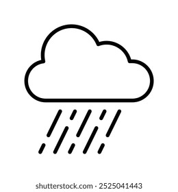 cloud icon. Outline style design isolated on white background