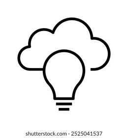 cloud icon. Outline style design isolated on white background
