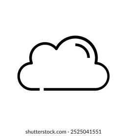 cloud icon. Outline style design isolated on white background