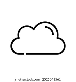 cloud icon. Outline style design isolated on white background
