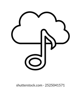 Cloud-Symbol. Gliederungsdesign einzeln auf weißem Hintergrund