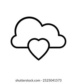 cloud icon. Outline style design isolated on white background