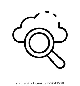 cloud icon. Outline style design isolated on white background
