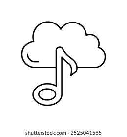 cloud icon. Outline style design isolated on white background