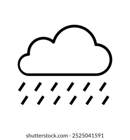 cloud icon. Outline style design isolated on white background