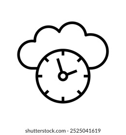 cloud icon. Outline style design isolated on white background