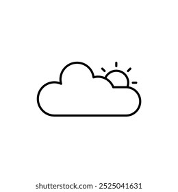cloud icon. Outline style design isolated on white background