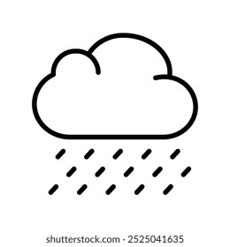 icono de nube. Diseño de estilo de contorno aislado sobre fondo blanco