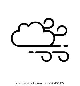 cloud icon. Outline style design isolated on white background
