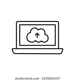 icono de nube. Diseño de estilo de contorno aislado sobre fondo blanco