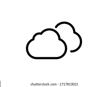 Cloud-Symbol. Umrissflache flache Illustration. Moderne Cloud-Vektorillustration. Daten- und Wetterkonzept, Cloud-Symbol