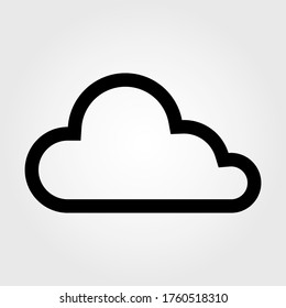 Cloud icon, outline vector sign, linear style pictogram isolated on white. Symbol, logo illustration. Editable stroke. Eps10 vector illustration.