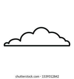Cloud icon. Outline cloud vector icon for web design isolated on white background