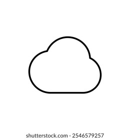 Ícone de nuvem Vetor de contorno para interface do usuário da Web