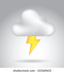 cloud icon over gray background vector illustration 