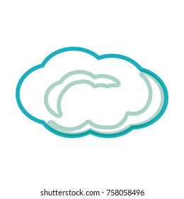 cloud icon over white background vector illustration