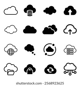 Cloud Icon Packs Vector Illustration
