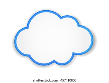 cloud icon - paper label